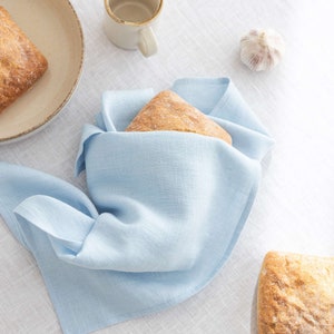 Soft hand towel, Kitchen towels, Linen tea towel, Washed linen tea towel, Pure linen hand towel, Linen dishcloth, Sky blue linen tea towel