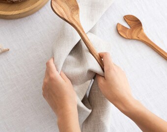 Paño de cocina de lino orgánico, paño de cocina suavizado, ecológico