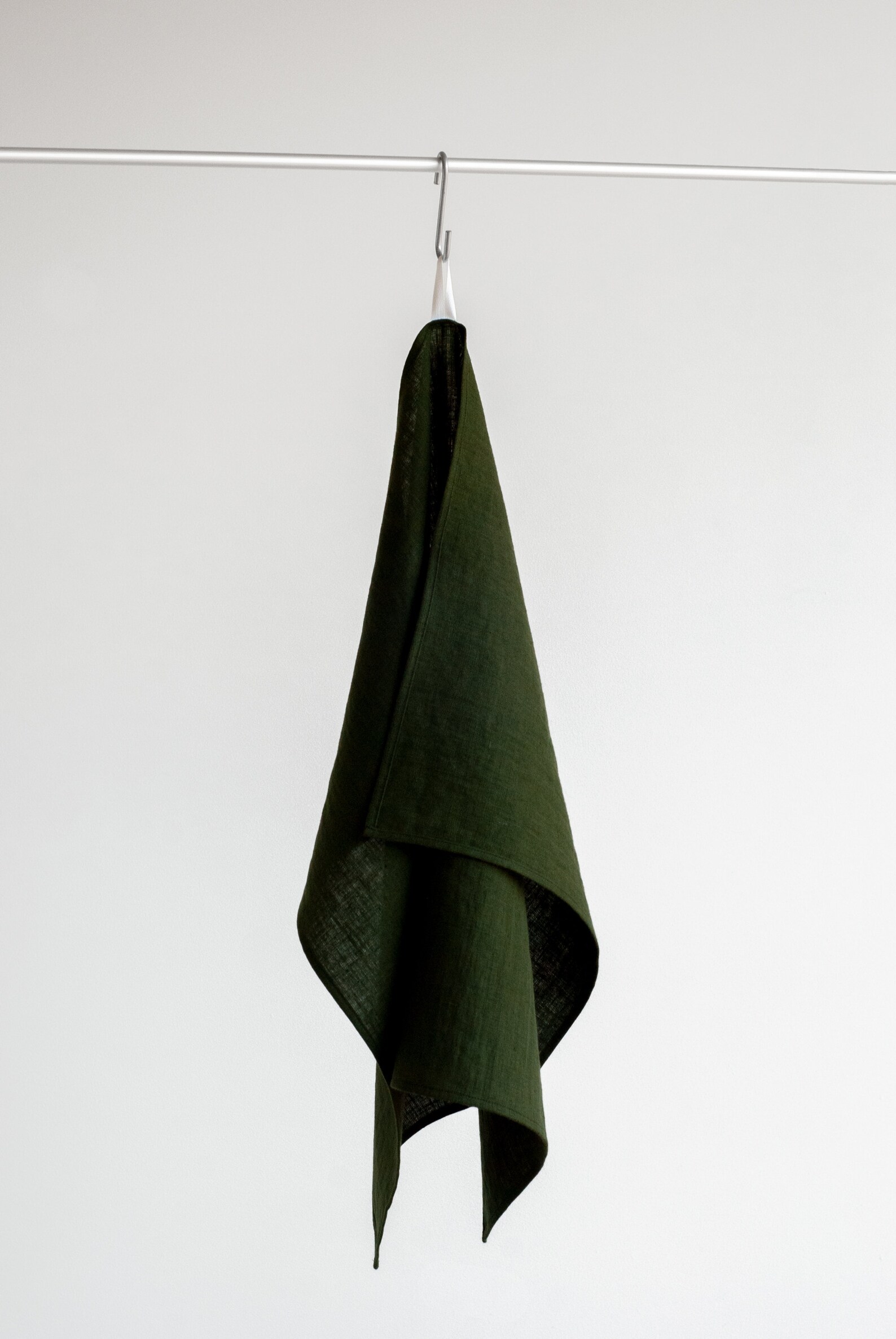 Green Linen Tea Towel Handmade Tea Towels Soft Linen Kitchen Etsy