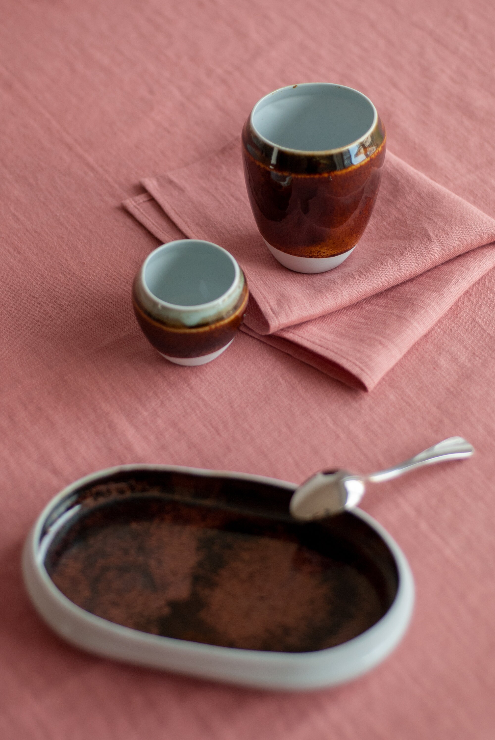 Blush Dinner Napkins, Soft Linen Napkins, Linen for Dinning Room