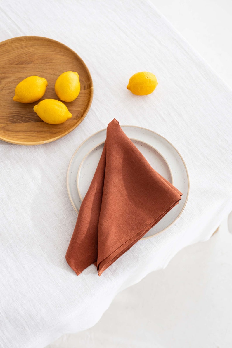 READY TO SHIP Large napkins, 50 x 50 cm, Linen cloth napkins, Dinner napkin set, Stone washed linen napkins, Handmade napkins, Napkin gift image 1