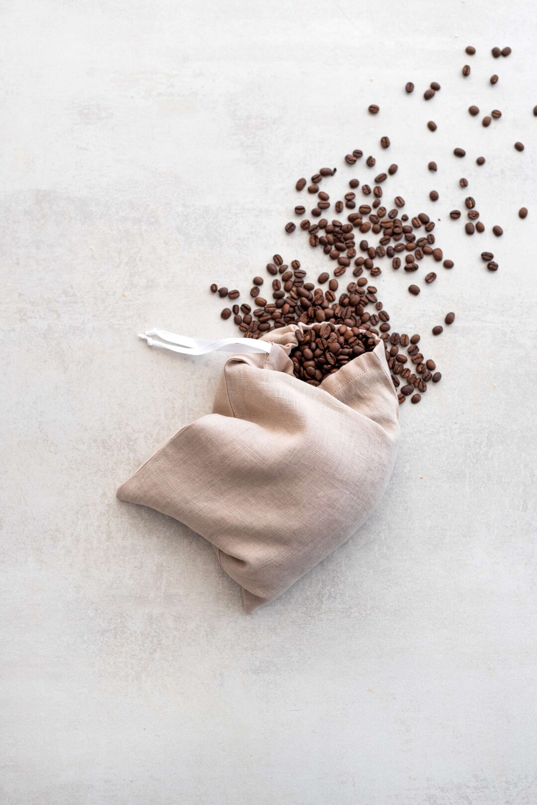 Linen Drawstring Produce Bag, Organic Food Storage, Zero Waste - Etsy