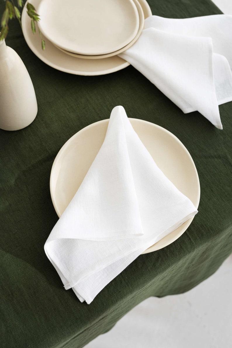 READY TO SHIP Large napkins, 50 x 50 cm, Linen cloth napkins, Dinner napkin set, Stone washed linen napkins, Handmade napkins, Napkin gift image 7