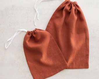 Bolsas de lino para pan, reutilizables, para almacenar alimentos y productos orgánicos.
