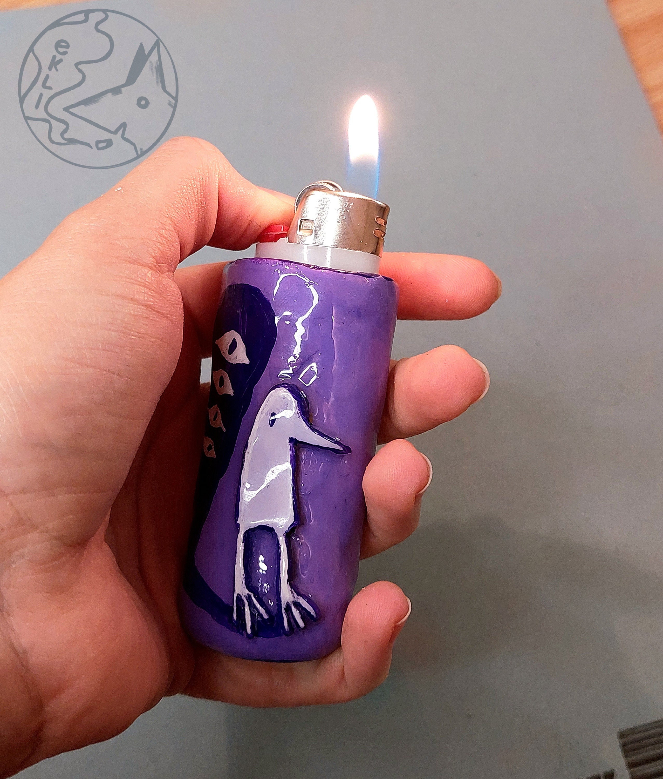 Oyasumi Punpun Clay Lighter Case/holder/decor/sleeve for Bic Maxi