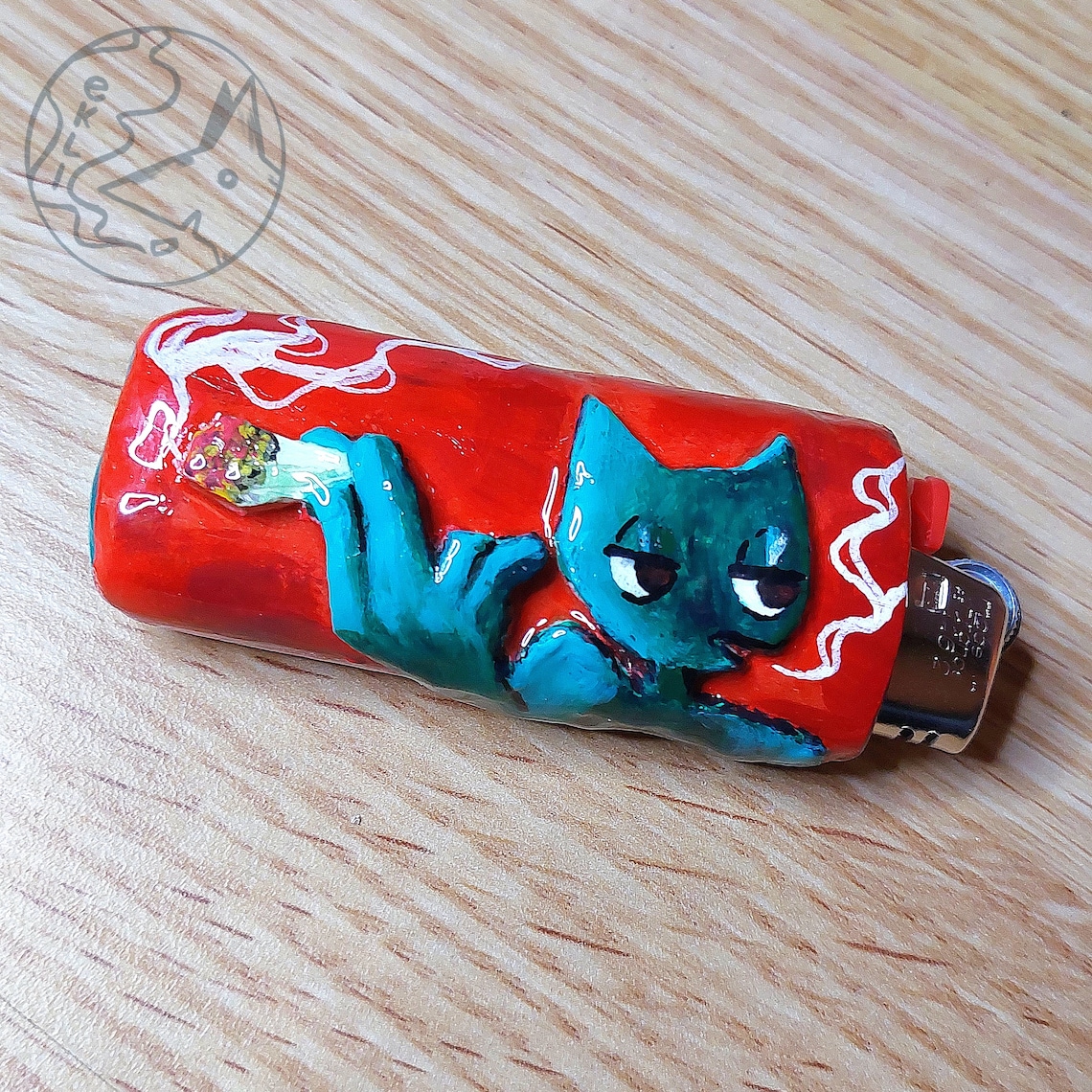 Smoking Cat Clay Lighter Case/holder/decor/sleeve for Bic Etsy
