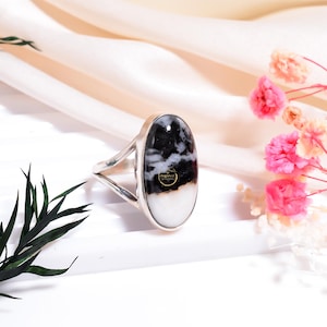 Natural White Buffalo Turquoise Ring, Statement Ring, Handmade Ring, Pure 925 Sterling Silver Ring, Statement Ring, White Stone Ring For Her