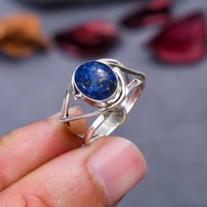 Lapis Lazuli Ring, Blue Ring, 925 Sterling Silver Ring, Handmade Ring, Lapis Lazuli Jewelry, Handmade Jewelry, Gift for Women, Birthday Gift