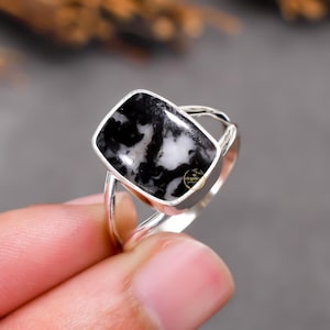 White Buffalo Turquoise Ring 925 Sterling Silver Ring, Gemstone Ring, Drop Dangle Ring, Handmade Unique Ring, Birthday Gift, Gift For Her