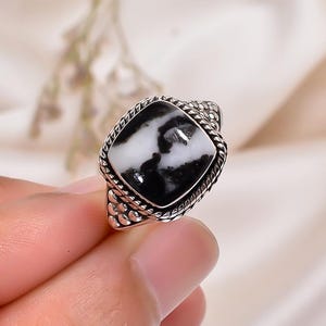 White Buffalo Turquoise Ring 925 Sterling Silver Ring Buffalo Ring Gemstone Ring Jewelry Handmade Ring Turquoise Jewelry Gift For Her Mother