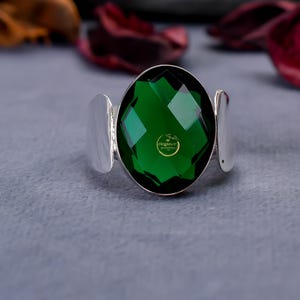 Chrome Diopside Gemstone Ring 825 Sterling Silver Ring, Stackable Ring, Green Stone Ring Perfect Wedding Gift Ring Anniversary Gift For Her