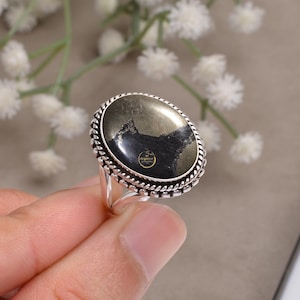 Natural Pyrite Rings- Handmade Rings, 925 Sterling Silver Rings, Dainty Ring, Minimalist Rings, Boho Vintage Rings, Gift For Wife- Pyrite