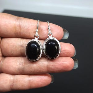 Black Onyx Gemstone Earring, Handmade Earring, Onyx jewelry, Black Stone Earring, Statement Earring, Dangle/Drop Earring, Gift For Her Women
