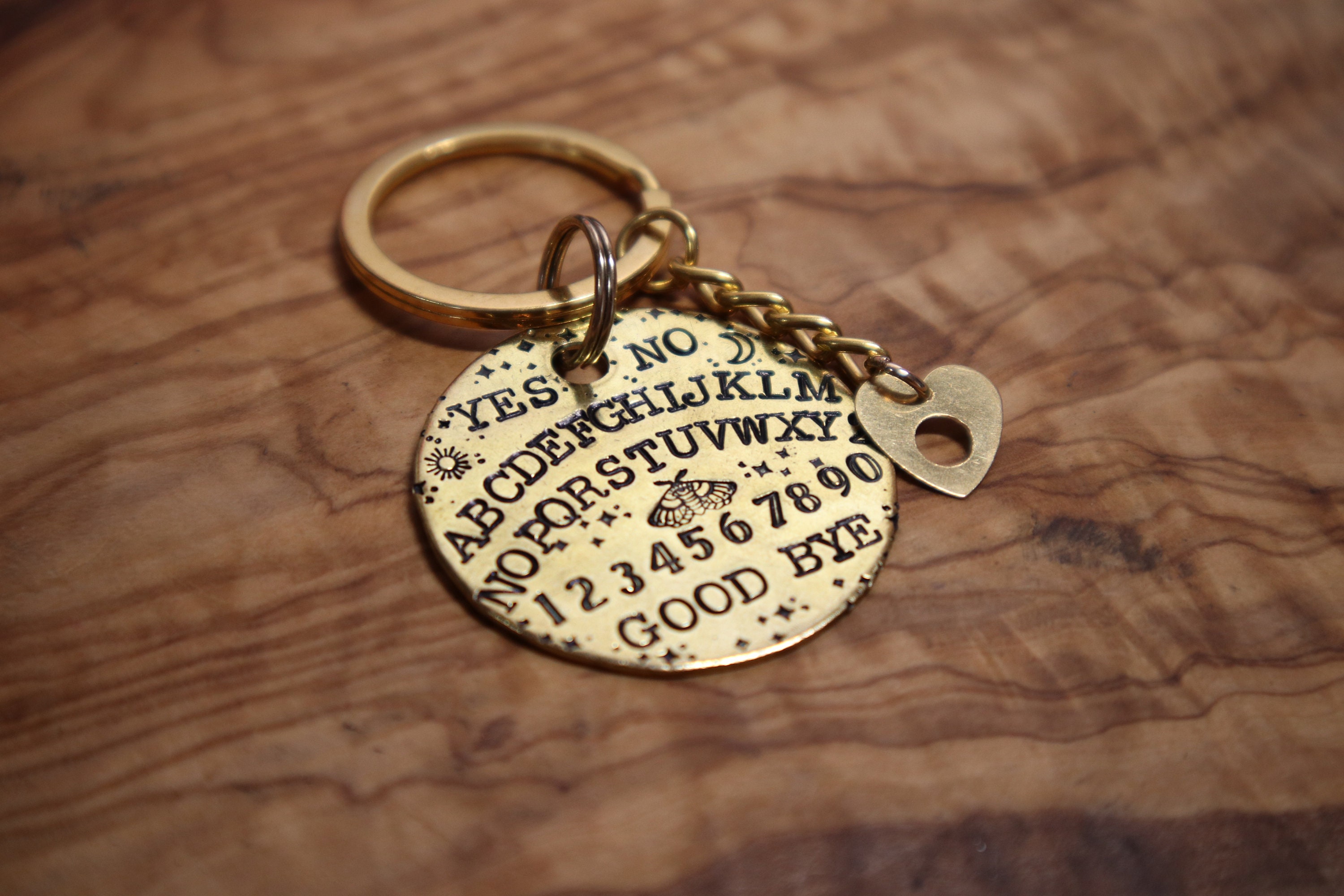 Metal Field Shop Personalized Brass Keyring Customized Design Split Ring Made to Order Retro Brass