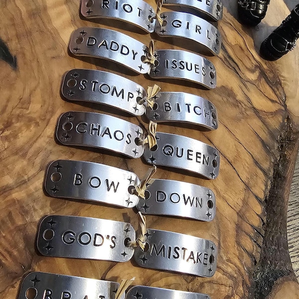 Boot Charms • Hand Stamped Shoe Charms for Combat Boots & Docs • Witchy Punk Lace Accessories