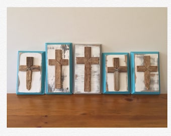 tobacco stick cross Wooden Tabletop Wooden Crosses From Reclaimed Barn