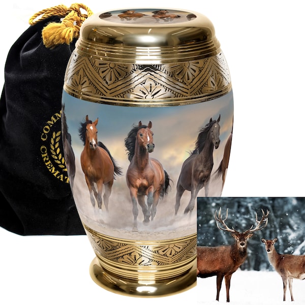 Horse Urns for Human Ashes Large XL Small Horse Cremation Urns for Adults Keepsakes Urn Urns for Humans & Burial Urns for Ashes Adult Urn