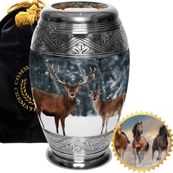 Urns for Human Ashes Large XL Small Deer Cremation Urns for Adults Keepsakes Urn Urns for Humans & Burial Urns for Ashes Adult Urns