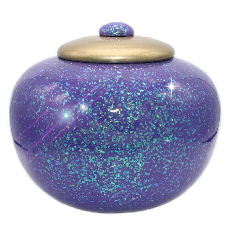 Cosmic Shimmering Light Cremation Urn, Urns for Human Ashes, Cremation Urns for Adults, Cremation Urn Human Medium (145cu)