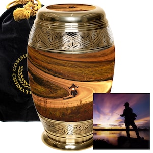 Motorcycle Cremation Urn for Human Ashes: Adult Keepsake Urn