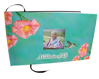 Hummingbird Celebration of Life Guest Book: Funeral Memorial Service