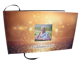 Guardian Angel Theme Celebration of Life Funeral Guest Book for Funeral or Memorial Service Funeral Guest Sign in Book Funeral Guest Books