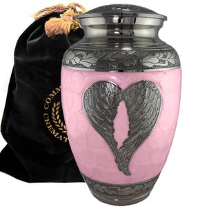Pink Cremation Urns for Human Ashes Large XL Small Cremation Urns for Adults Keepsakes Urn Urns for Humans & Burial Urns for Ashes