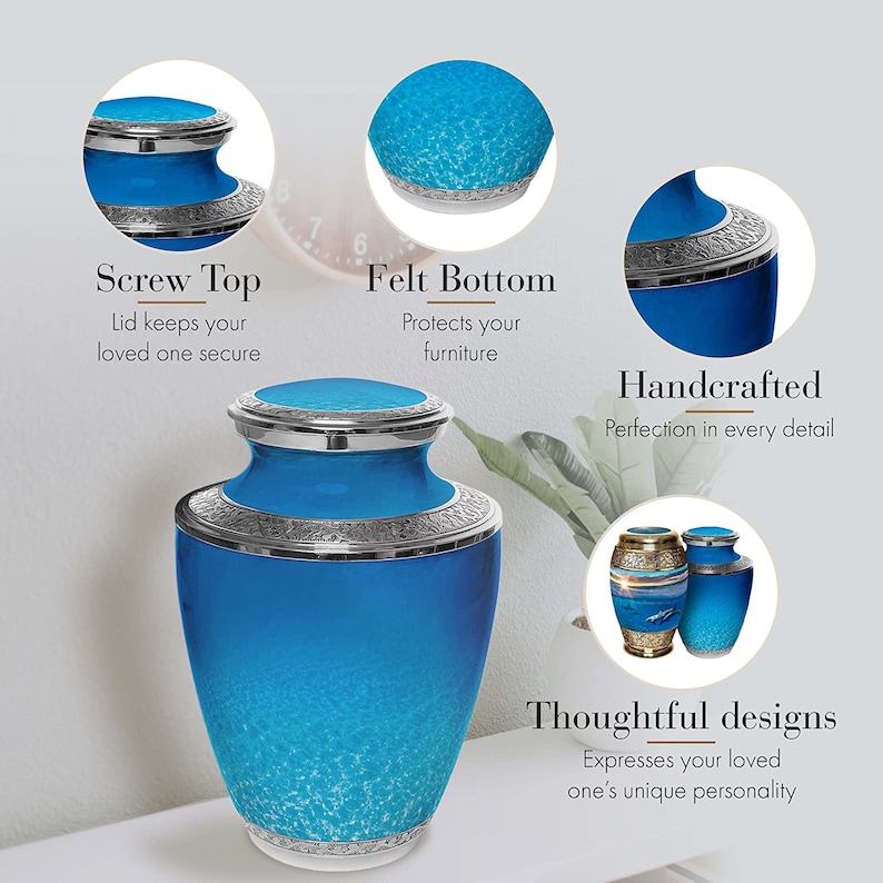 Ocean Tranquility Cremation Urn Urns for Human Ashes Cremate Etsy
