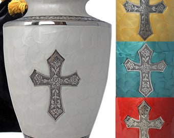 Urns for Human Ashes - White Cross