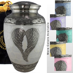 White Angel Cremation Urns for Human Ashes Large XL Small Cremation Urns for Adults Keepsakes Urn Urns for Humans & Burial Urns for Ashes