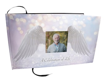 Guardian Angel Funeral Guest Book: Celebration of Life Memorial