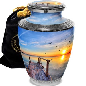 Dock of the Bay Cremation Urns for Human Ashes Large Small Cremation Urns for Adults Keepsakes Urn Urns for Humans & Burial Urns for Ashes