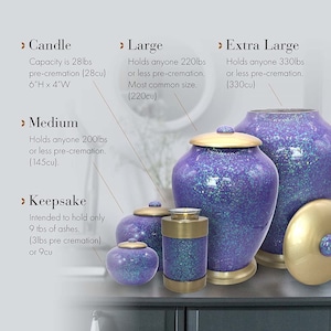 Cosmic Shimmering Light Cremation Urn, Urns for Human Ashes, Cremation Urns for Adults, Cremation Urn Human image 5