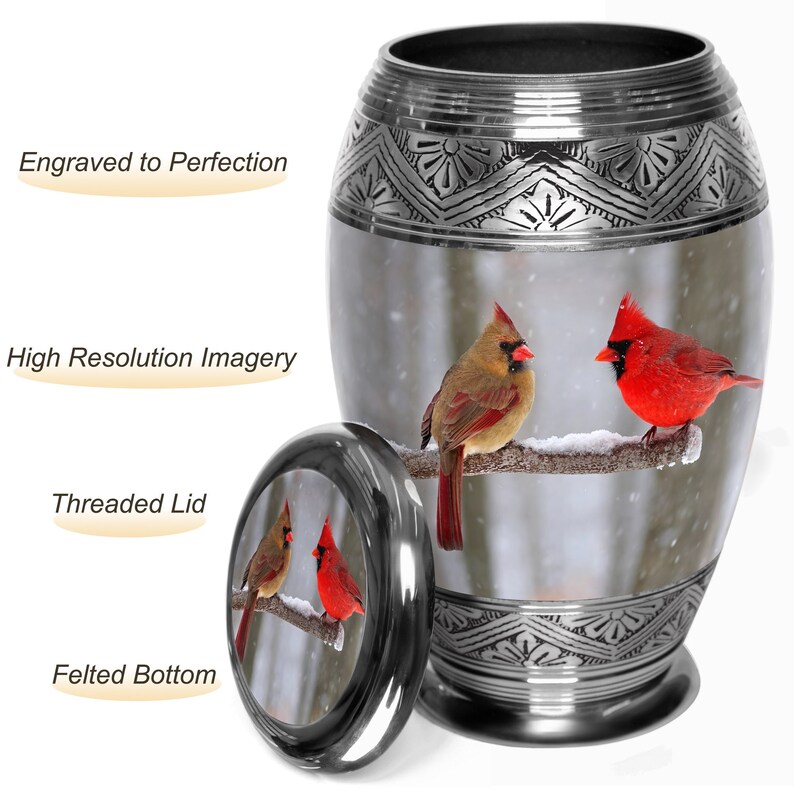 Cozy Cardinals Cremation Urn Urns for Human Ashes Cremation Etsy