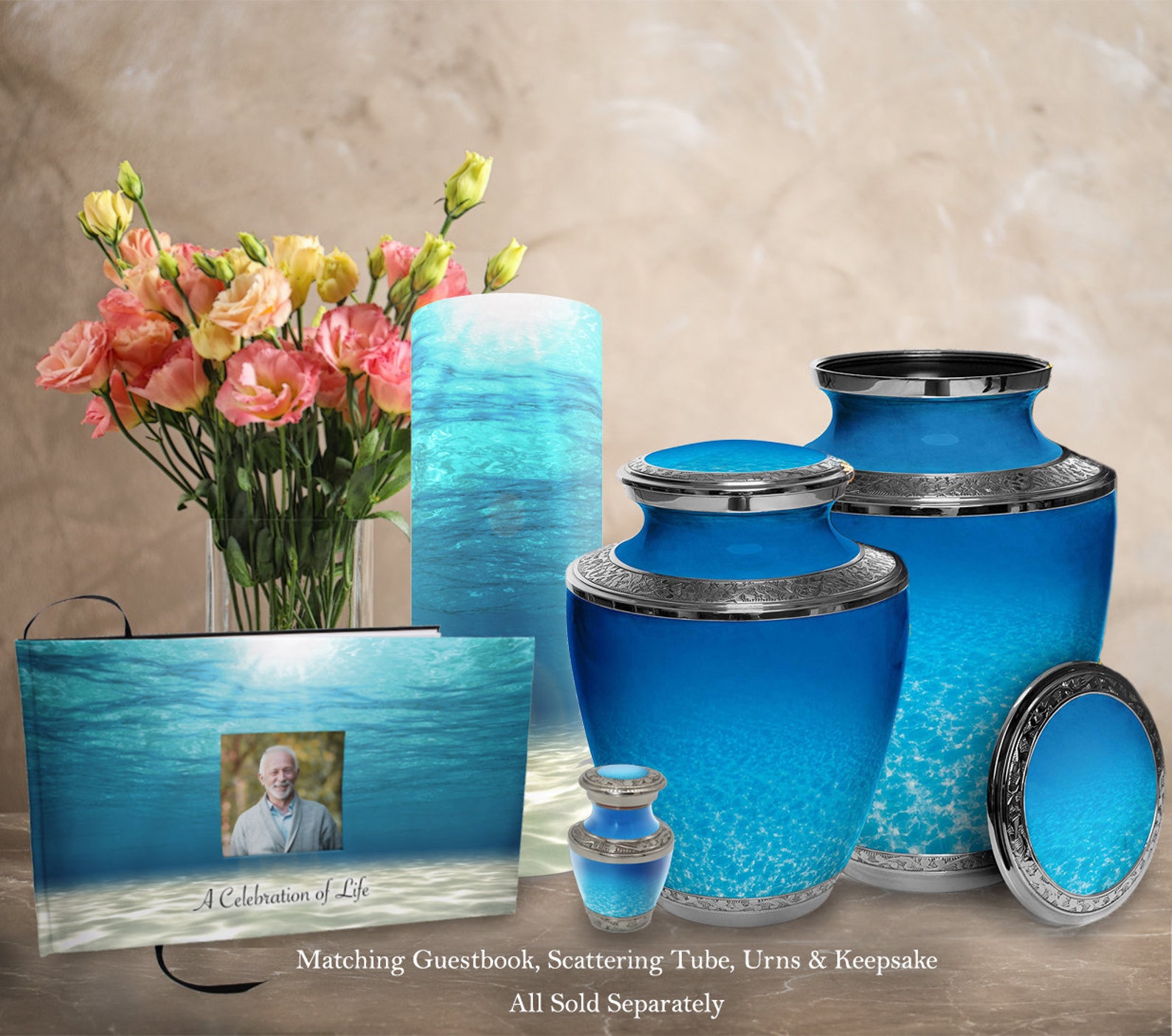 Ocean Tranquility Cremation Urn Urns for Human Ashes Cremate Etsy