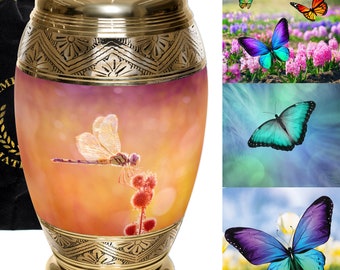 Urns for Human Ashes Large XL Small Dragonfly Cremation Urns for Adults Keepsakes Urn Urns for Humans & Burial Urns for Ashes Adult Urns