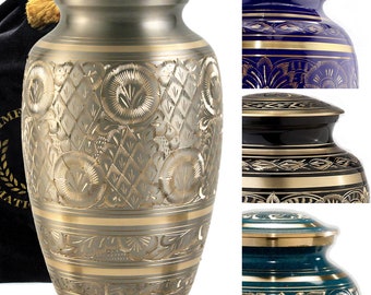 Platinum Cremation Urns for Human Ashes Large XL Small Cremation Urns for Adults Keepsakes Urn Urns for Humans & Burial Urns for Ashes