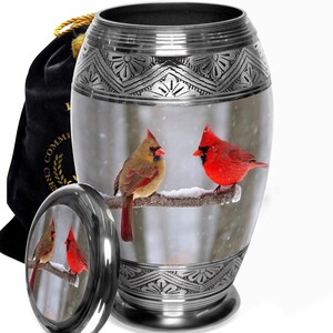 Cardinal Cremation Urns for Human Ashes Large XL Small Cremation Urns for Adults Keepsakes Urn Urns for Humans & Burial Urns for Ashes