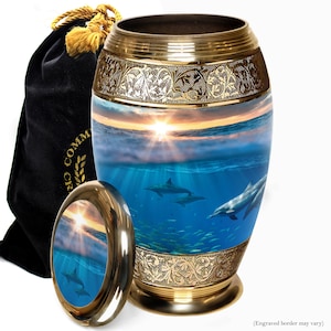 Dolphin Cremation Urns for Human Ashes Large XL Small Cremation Urns for Adults Keepsakes Urn Urns for Humans & Burial Urns for Ashes