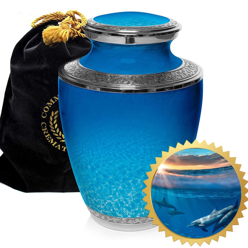 Ocean Tranquility Cremation Urn Urns for Human Ashes Cremate Etsy