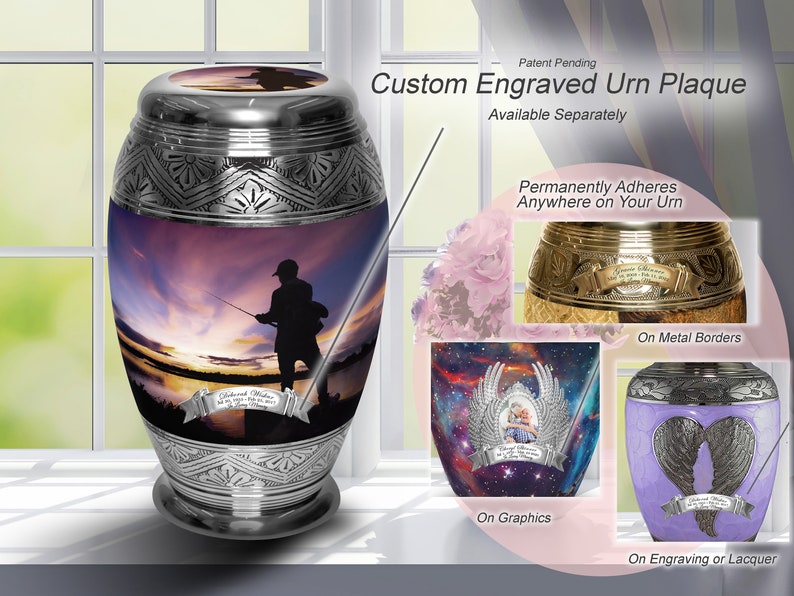 Gone Fishing Cremation Urns for Human Ashes Large XL Small Cremation Urns for Adults Keepsakes Urn Urns for Humans & Burial Urns for Ashes image 5