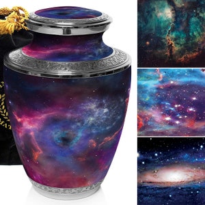 Nebula Galaxy Cremation Urns for Human Ashes Large XL Small Cremation Urns for Adults Keepsakes Urn Urns for Humans & Burial Urns for Ashes