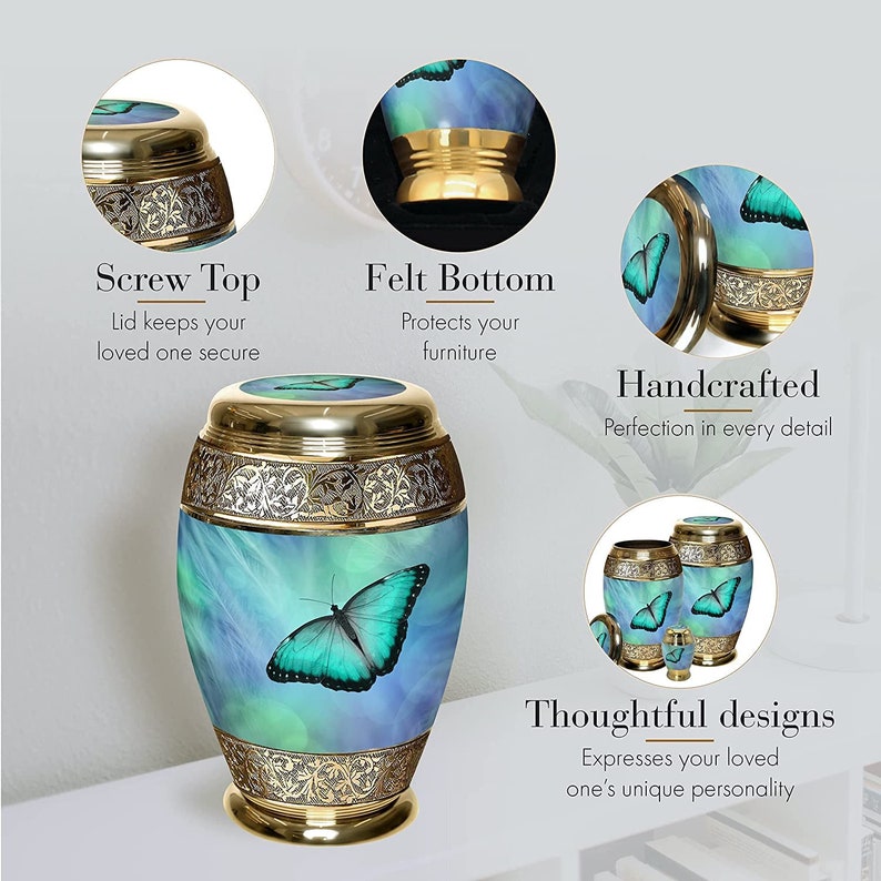 Butterfly Urns for Human Ashes Large XL Small Cremation Urns Etsy