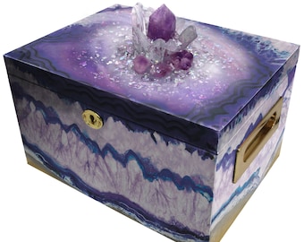 Amethyst Cremation Urns for Human Ashes Large XL Small Cremation Urns for Adults Keepsakes Urn Urns for Humans & Burial Urns for Ashes