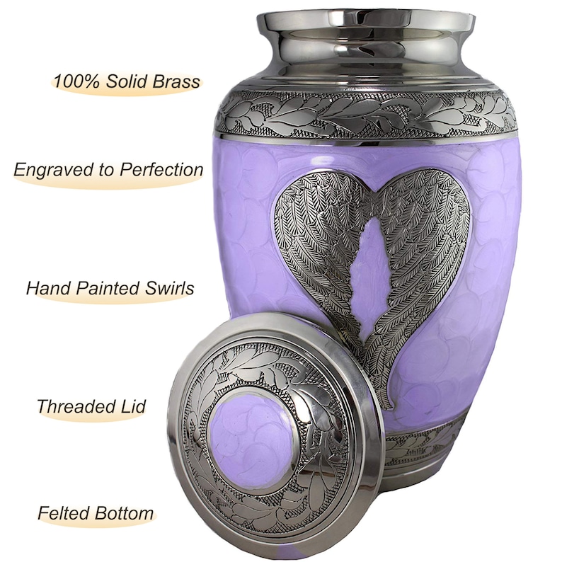 Loving Angel Lilac Cremation Urn Urns for Human Ashes Etsy