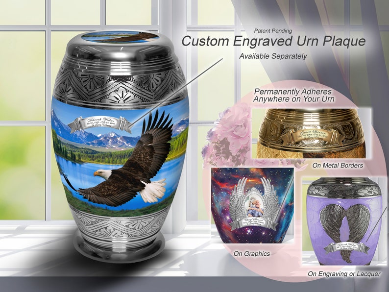 Bald Eagle Cremation Urns for Human Ashes Large XL Small Cremation Urns for Adults Keepsakes Urn Urns for Humans & Burial Urns for Ashes image 5