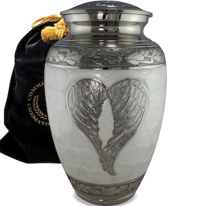 White Angel Cremation Urns for Human Ashes Large XL Small Cremation Urns for Adults Keepsakes Urn Urns for Humans & Burial Urns for Ashes