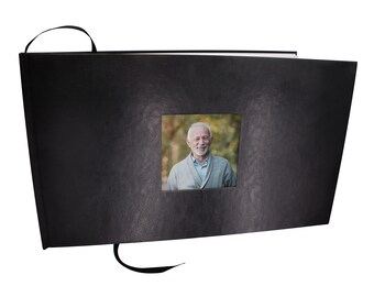 Black Textured Theme Celebration of Life Funeral Guest Book for Funeral or Memorial Service Funeral Guest Sign in Book Funeral Guest Books