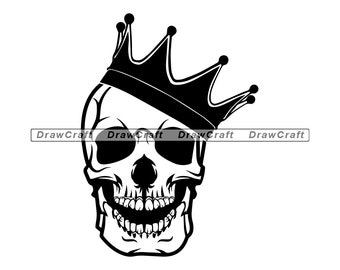 Download Skull With Crown Svg Etsy