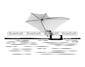 Download Fishing Net Svg Etsy